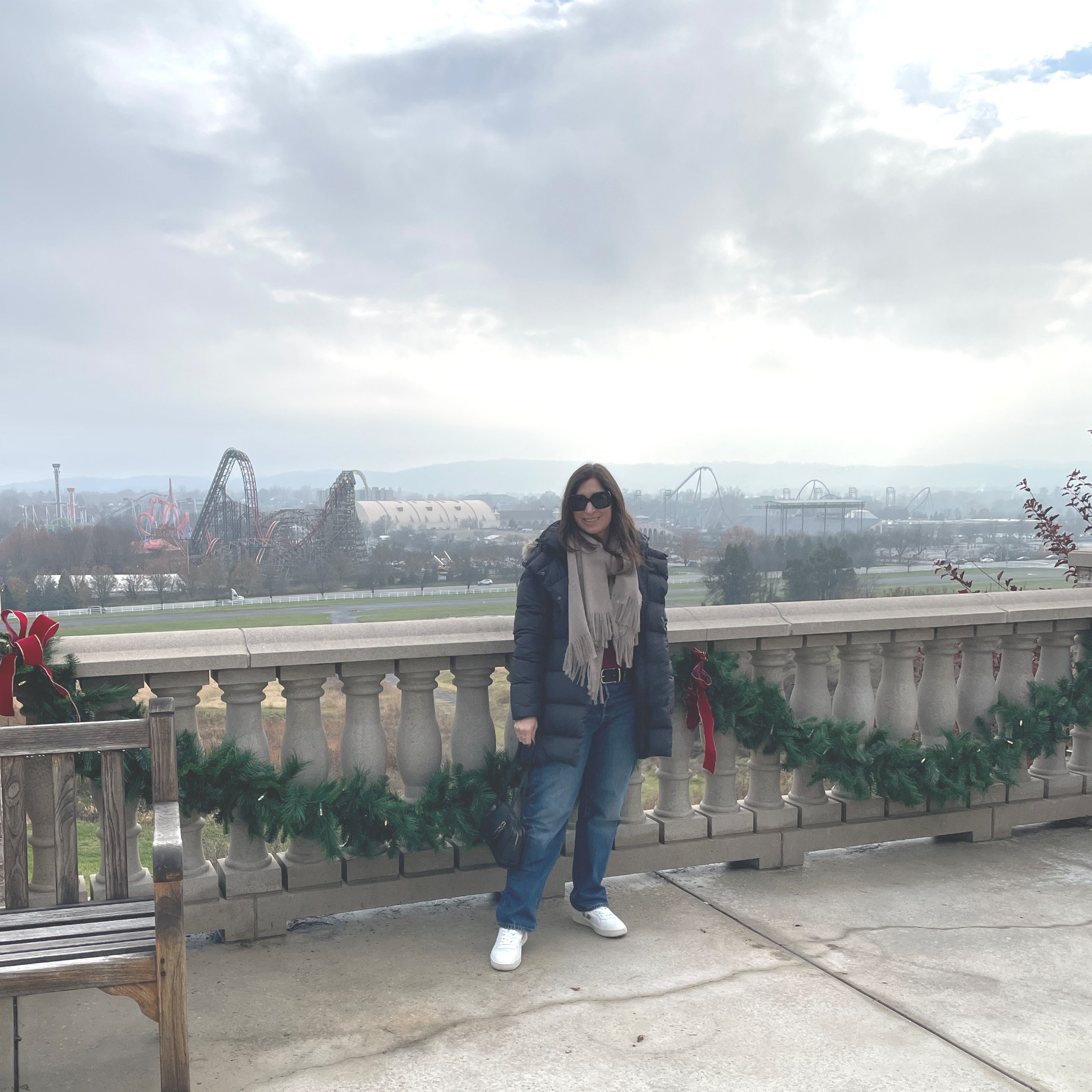 Just a little cold and cloudy 😆 bundled up and keeping warm with a cozy coat and scarf! 🙌❤️

#LTKootd #LTKPetite #LTKOver40