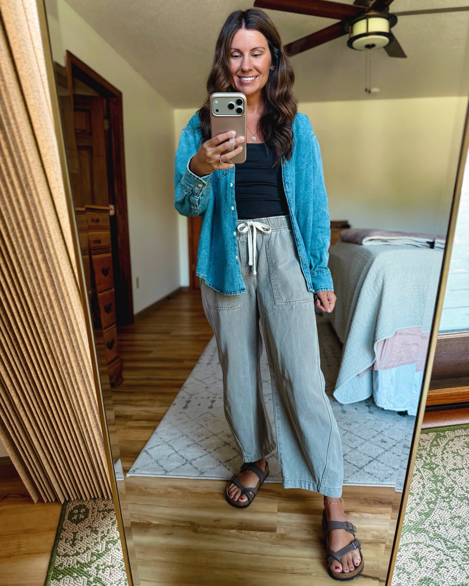 small in my tank, xs in my denim shirt, xs short/petite in my barrel pants (frosty morning color) and 36 in my birks

#LTKPetite #LTKSeasonal #LTKNYFW