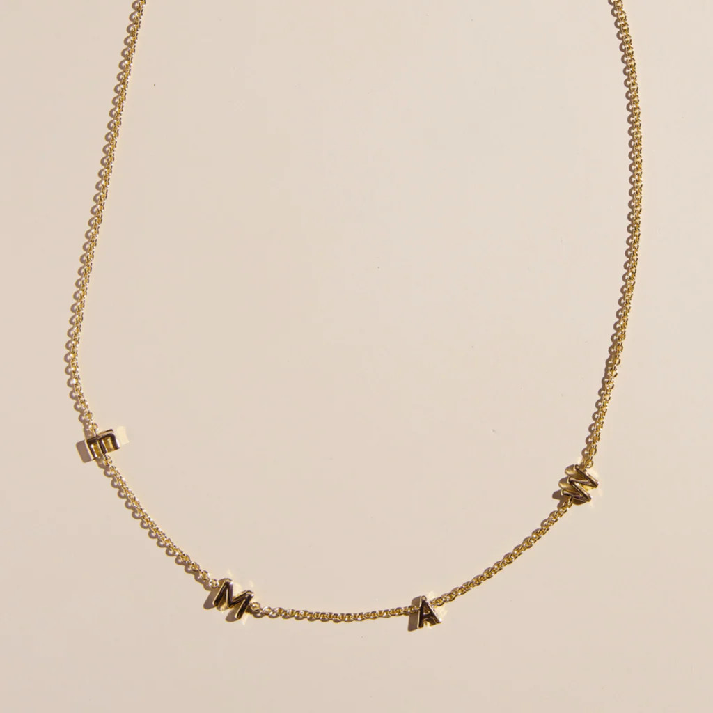 Kansas State University EMAW Initial Necklace | Nickel and Suede