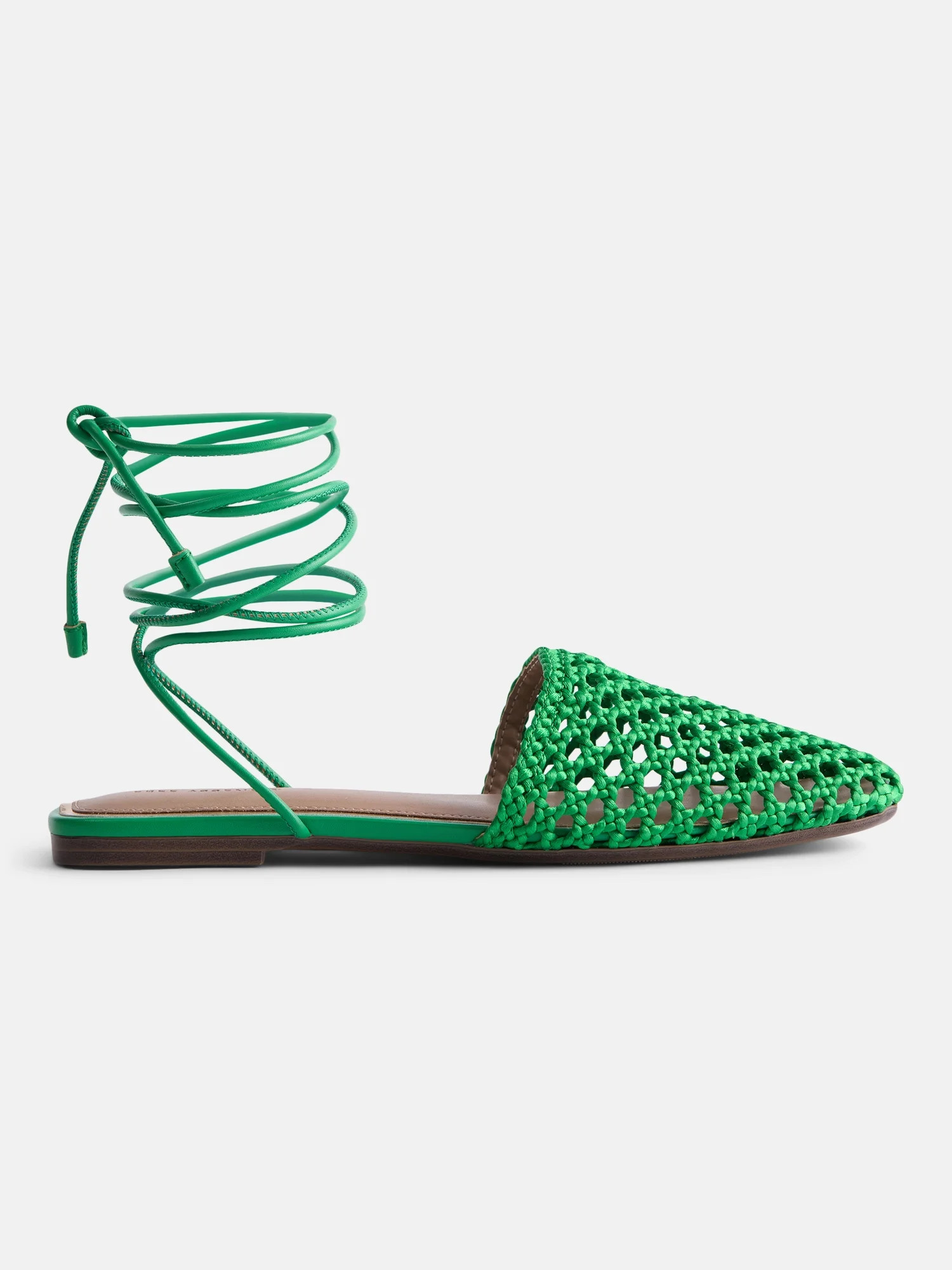 Free Assembly Women's Woven Wrap Slide Flats | Walmart (US)