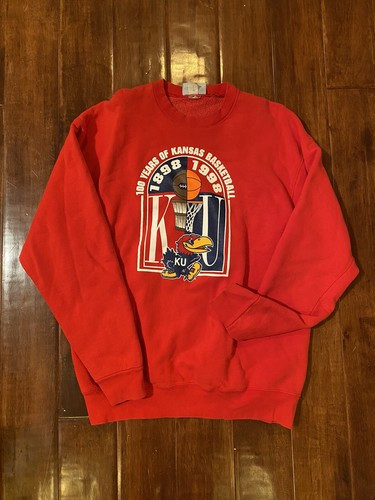 Vintage Kansas University Jayhawks 100 Years Of KU 1998 Sweatshirt Men's XL?  | eBay | eBay AU
