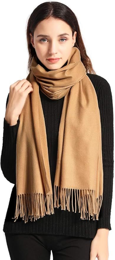 Pashmina Scarf Women Soft Cashmere Scarves Stylish Large Warm Blanket Solid Winter Shawl Elegant ... | Amazon (US)