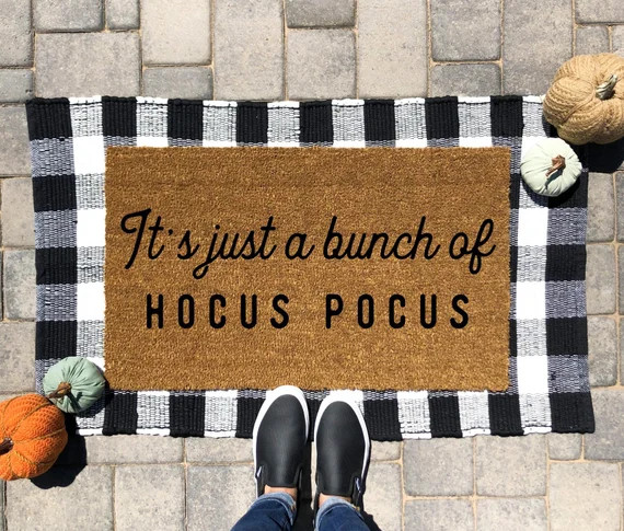It's just a bunch of Hocus Pocus  Halloween Doormat  | Etsy | Etsy (US)