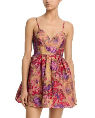 Sleeveless Rose Jacquard Mini Dress - Exclusive | Bloomingdale's (US)