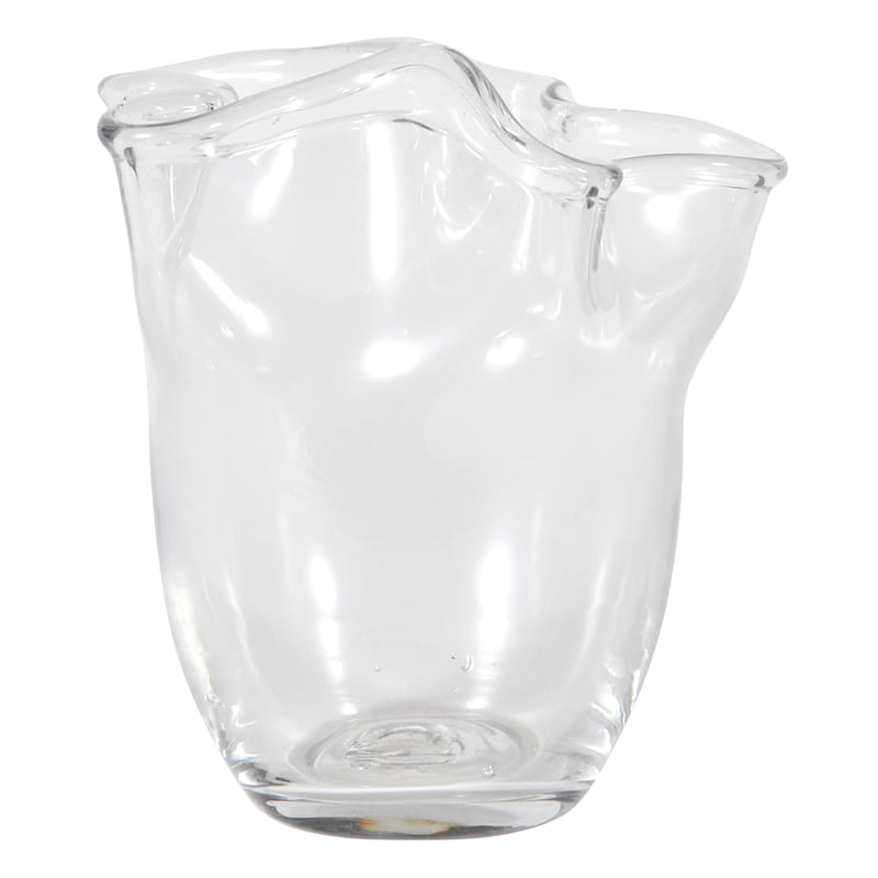Willow Crossley Pie Crust Edge Clear Glass Vase, 4" | At Home