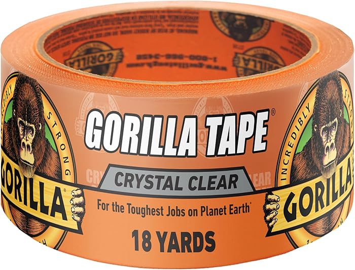 Gorilla Crystal Clear Tape, 1.88” x 18 yd (Pack of 1) - Weather Resistant for Indoor or Outdoor... | Amazon (US)