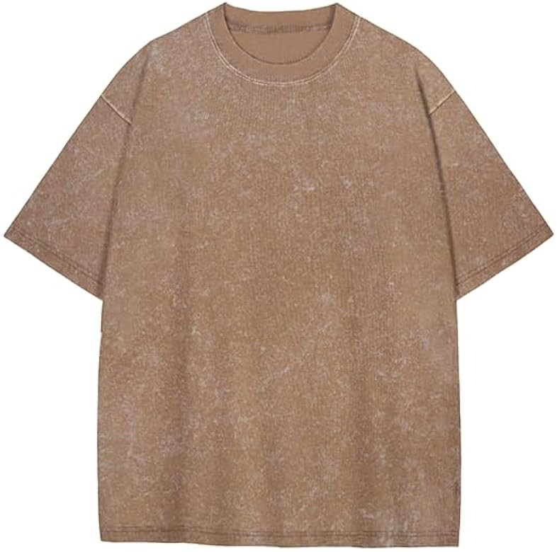 ADOREJOY Mens T Shirts Summer Short Sleeve Top Oversized Vintage Washed Tees Basic Loose Fit Blou... | Amazon (CA)