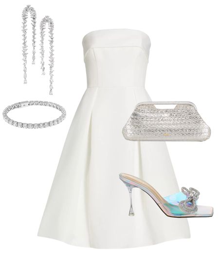  White dress bridal look featuring Saks friends & family sale items 

#LTKwedding #LTKstyletip #LTKsalealert