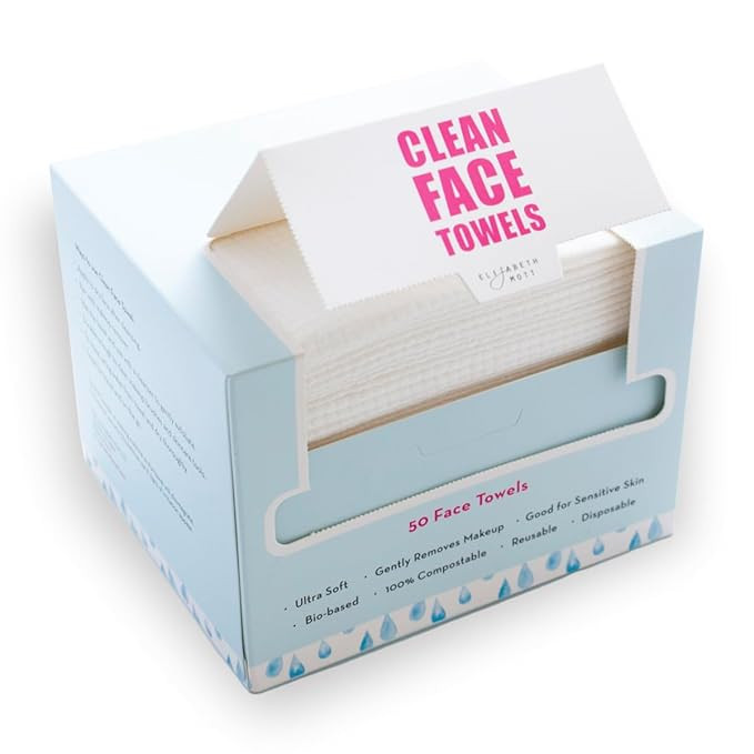 Elizabeth Mott Thank Me Later Disposable Face Towels – 100% Biobased Facial Washcloths for Clea... | Amazon (US)