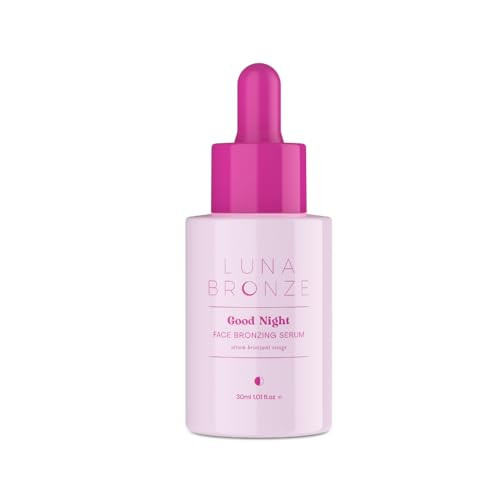 LUNA BRONZE GOOD NIGHT Sunless Hydrating Self Tan Serum - Gradual Tanning Drops with Vitamin C and Natural Organic Ingredients, 1 fl. oz | Amazon (US)