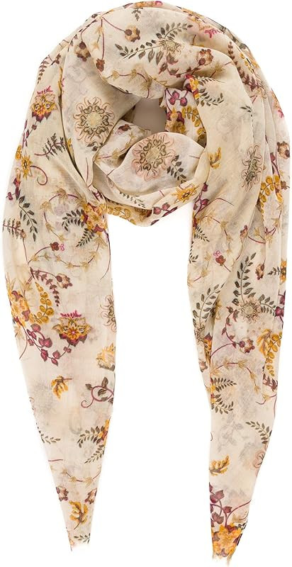 Scarfs for Women Lightweight Scarves Boho Floral Flower Chic Fashion Wrap Fall Winter | Amazon (US)
