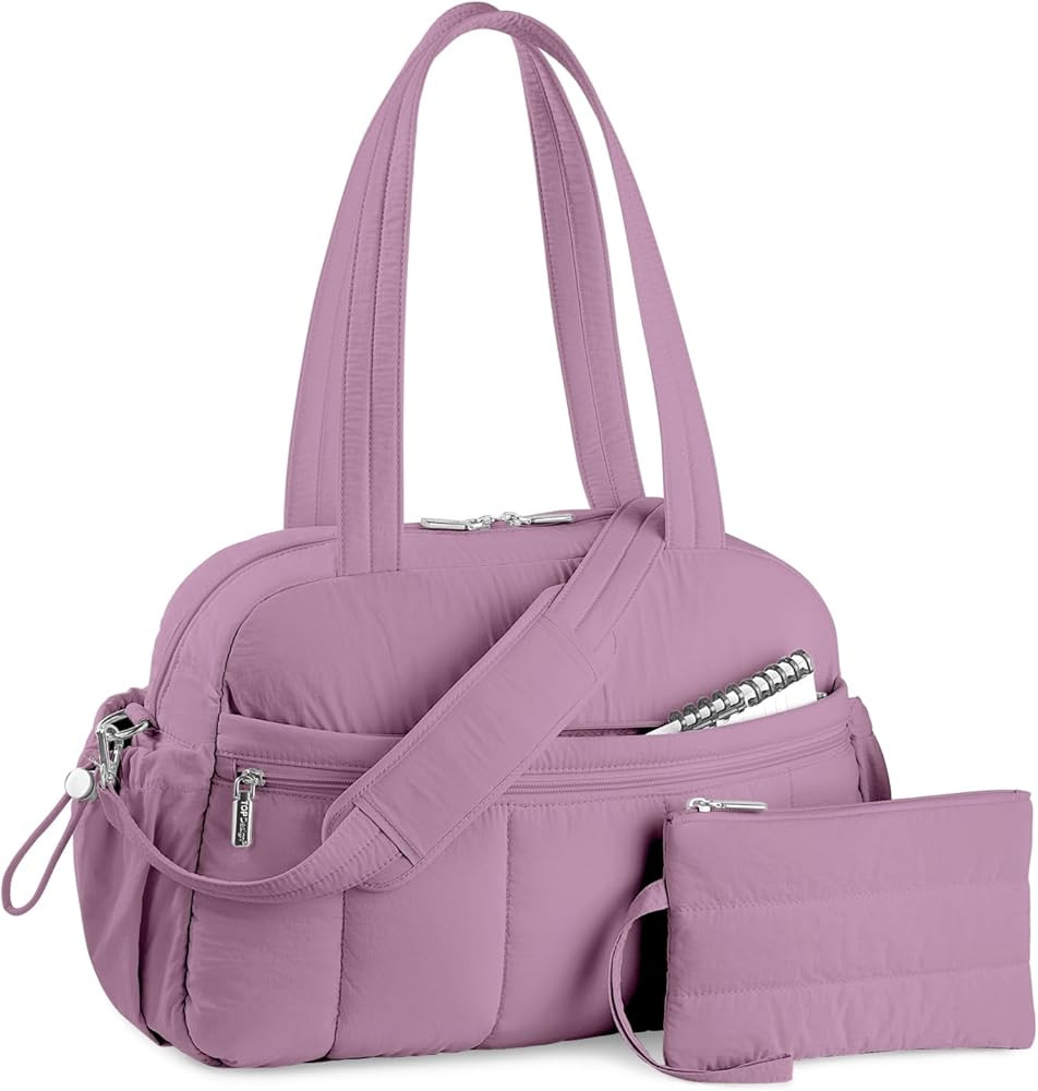 TOPDesign Travel Duffel Bag for Women, Puffer Gym Bag Sports Tote with Wet Pocket, Carry On Weeke... | Amazon (US)