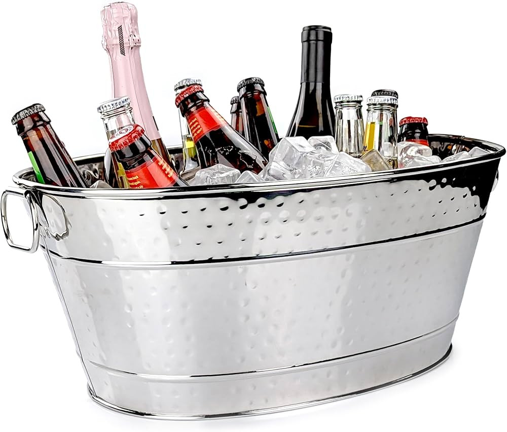 BREKX Stainless Steel Beverage Tub for Parties, Long-Lasting, Sealed to be Leak-Resistant & Rust-... | Amazon (US)