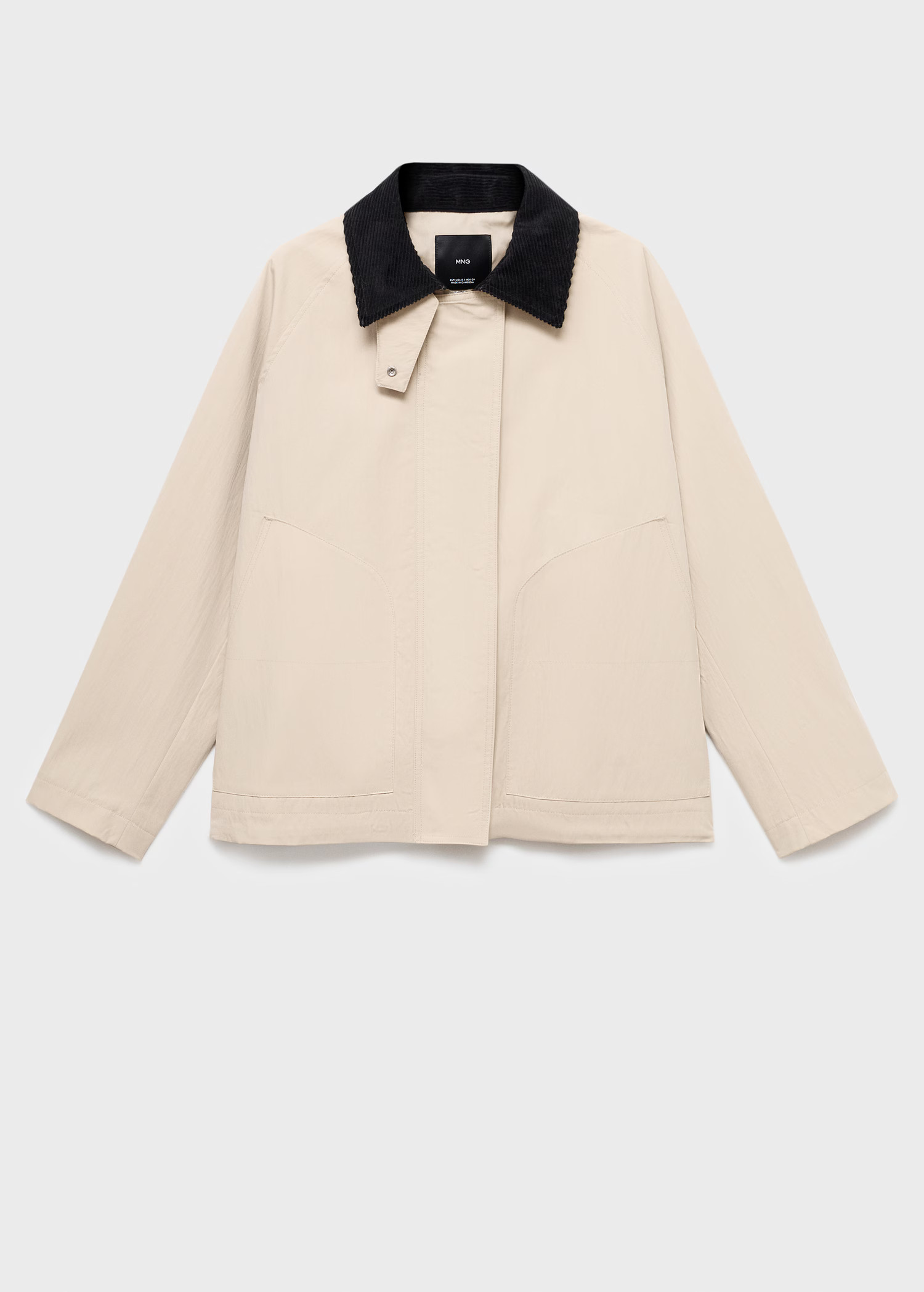 Cotton jacket with corduroy collar | Mango (US/MX/AU)
