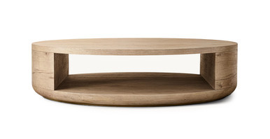 Lumora Round Solid Wood Coffee Table | Manhattan Home Design