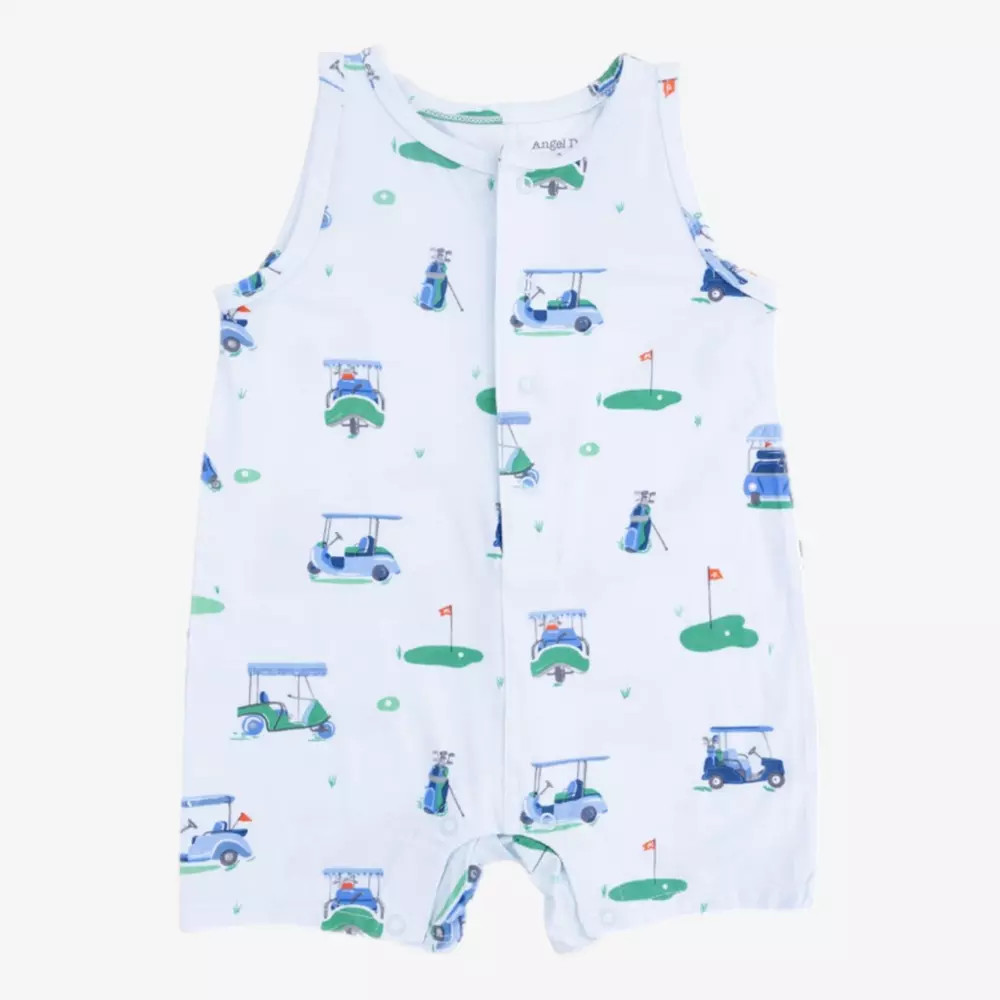Angel Dear Vintage Golf Carts Blue Boy's Sleeveless Shortie Romper | PGA TOUR Superstore