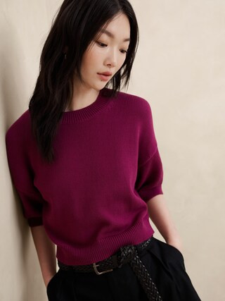 Chunky Pullover Cropped Sweater | Banana Republic Factory