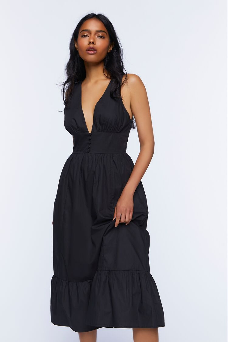 Plunging Midi Dress | Forever 21