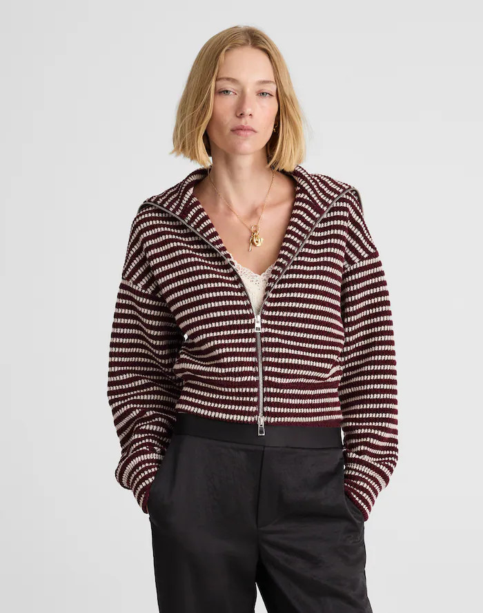 Zip-Up Knit Jacket | Madewell