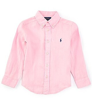 Polo Ralph Lauren Little Boys Long Sleeve Linen Shirt - 6 | Dillard's