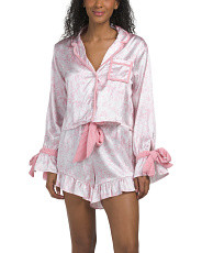 2pc Bow Top And Ruffle Bow Shorts Set | Family Pajamas | Marshalls | Marshalls