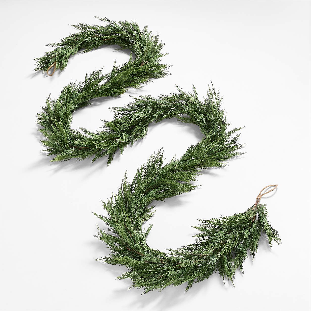 Faux Cypress Christmas Garland 6' + Reviews | Crate & Barrel | Crate & Barrel