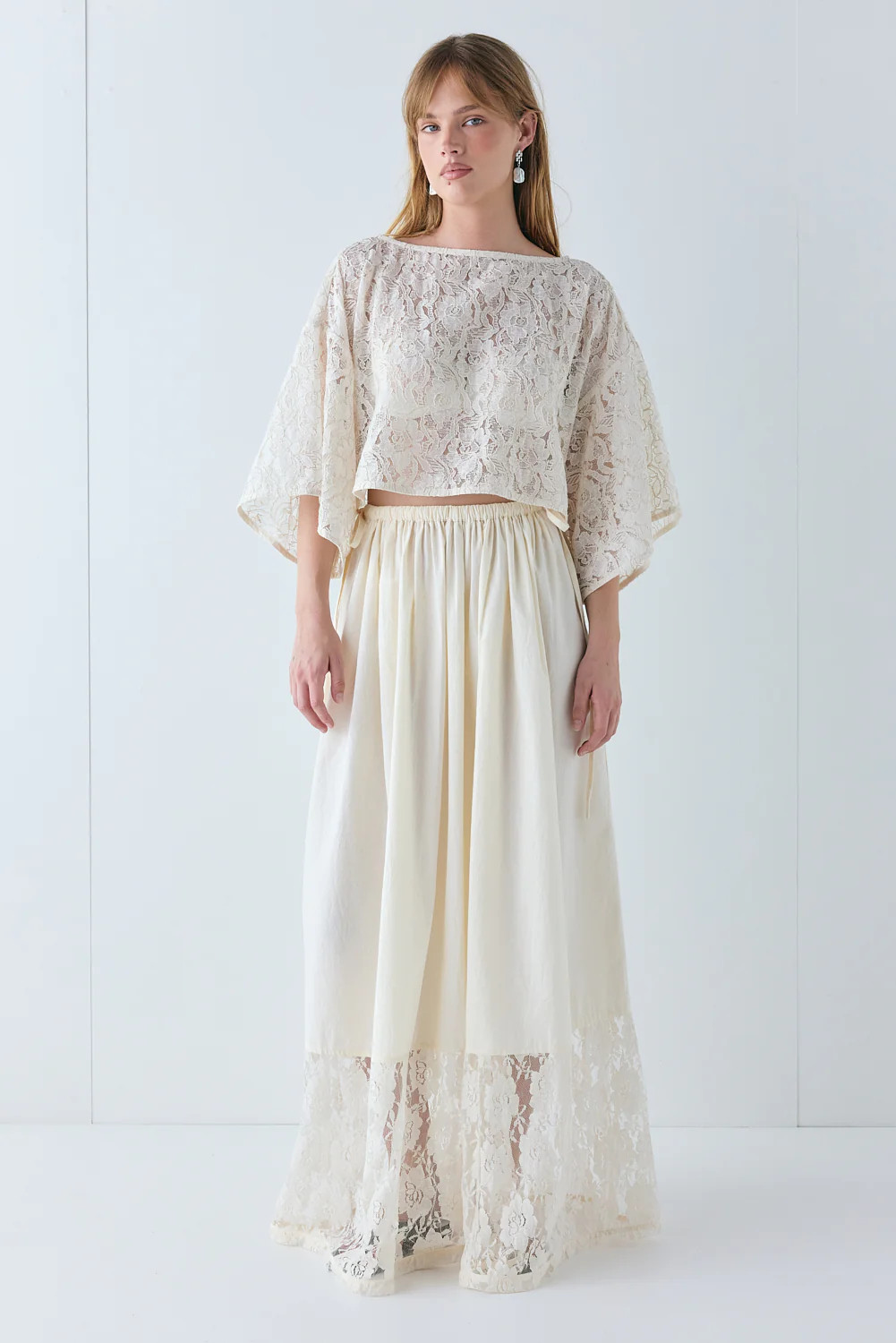 Fia Maxi Skirt Cream | VRG Grl