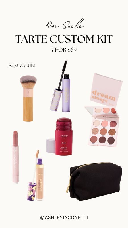 Tarte custom kit sale! $69 for 7 full sized products - valued at $232! 