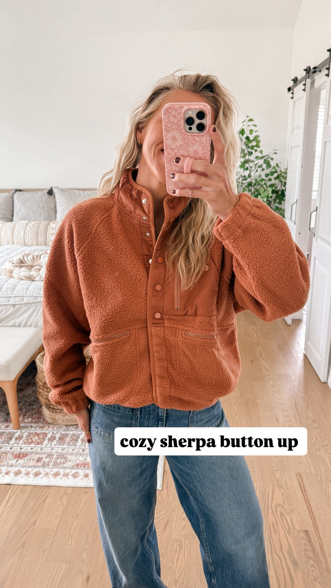 Amazon prime day find!! Wearing medium in this cozy Sherpa button up  

#LTKSeasonal #LTKActive #LTKFindsUnder50