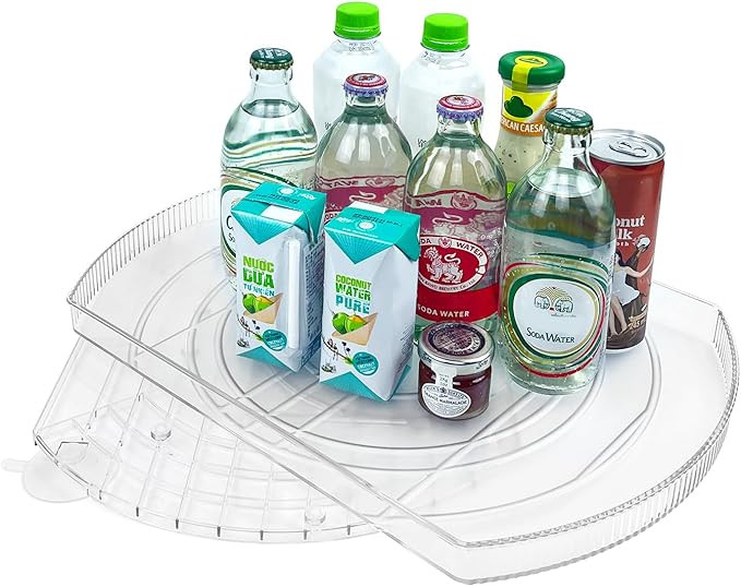 360° Rotating Lazy Susan Turntable - Multifunctional Rectangular Organizer 16.5" x 11.1" for Ref... | Amazon (US)