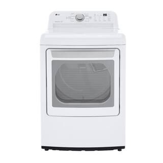 LG Electronics 7.3 cu. ft. Ultra Large High Efficiency Electric Dryer in White DLE7150W - The Hom... | The Home Depot