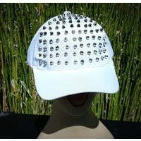 Awesome Studded Baseball Hat Cap Bikers Amazing Punk Rocker Gothic Alt Streetstyle Whiteout Bikerchi | Etsy (US)