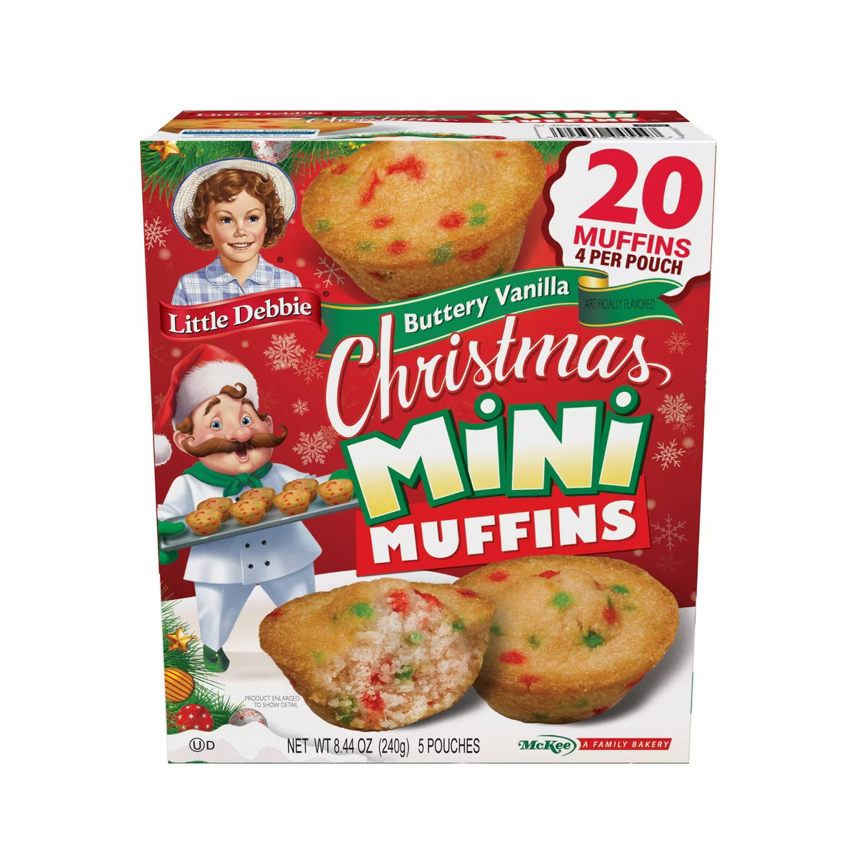 Little Debbie Buttery Vanilla Christmas Mini Muffins - 8.44oz/20ct | Target