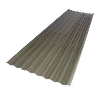 26 in. x 8 ft. Corrugated Polycarbonate Roof Panel in Solar Gray | The Home Depot