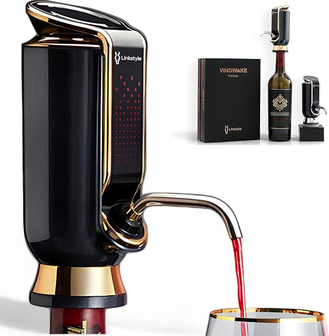 LINKSTYLE TRIOVINO, Luxurious 3-in-1 Electric Wine Aerator, Dispenser, and Vacuum Saver - For Imp... | Amazon (US)