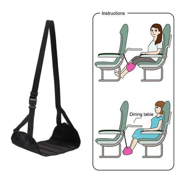 Portable Travel Airplane Foot Rest Made with Memory Foam Flight Hammock - Walmart.com | Walmart (US)
