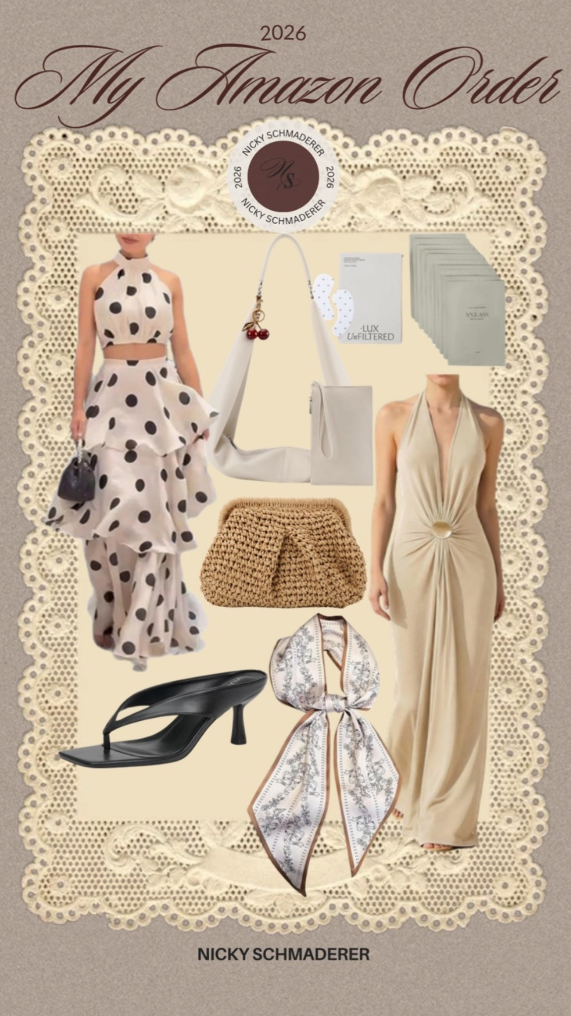 My Amazon order 
Polka dot skirt set 
Party dress 
Kitten heels 
Summer bag

#LTKMothersDay #LTKootd #LTKSeasonal