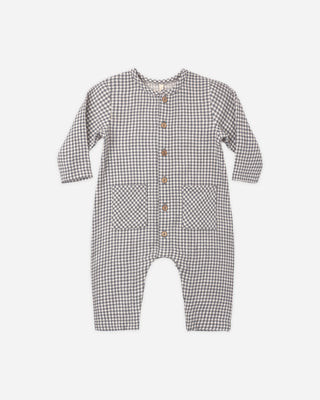 Pocketed Woven Jumpsuit Midnight Gingham | Rylee + Cru
