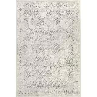 nuLOOM Odell Faded Vintage Area Rug Ivory 9 ft. x 12 ft. Area Rug RZBD21A-9012 - The Home Depot | The Home Depot