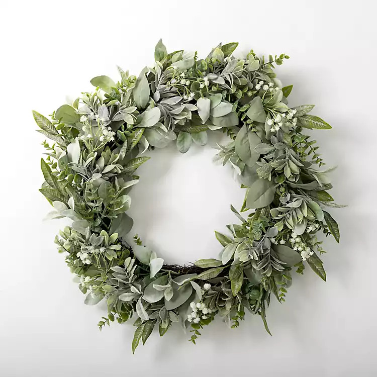 Baby's Breath and Greenery Wreath | Kirkland's Home