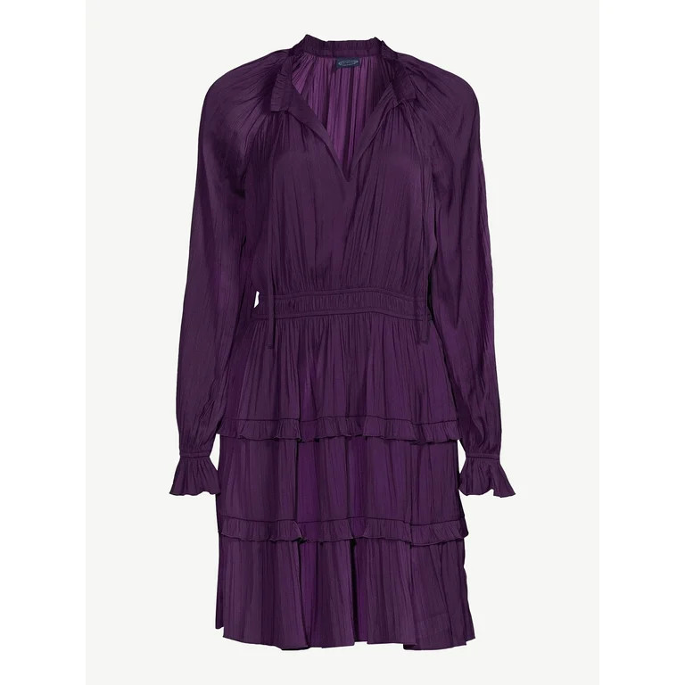 Scoop Women's Ruffle Mini Dress, Sizes XS-2XL - Walmart.com | Walmart (US)