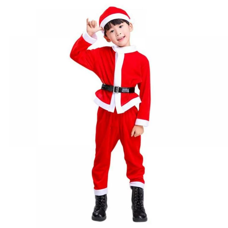 Promotion!Kids Santa Claus Costume, Red Christmas Dress and Hat, Children's Christmas Santa Suit ... | Walmart (US)