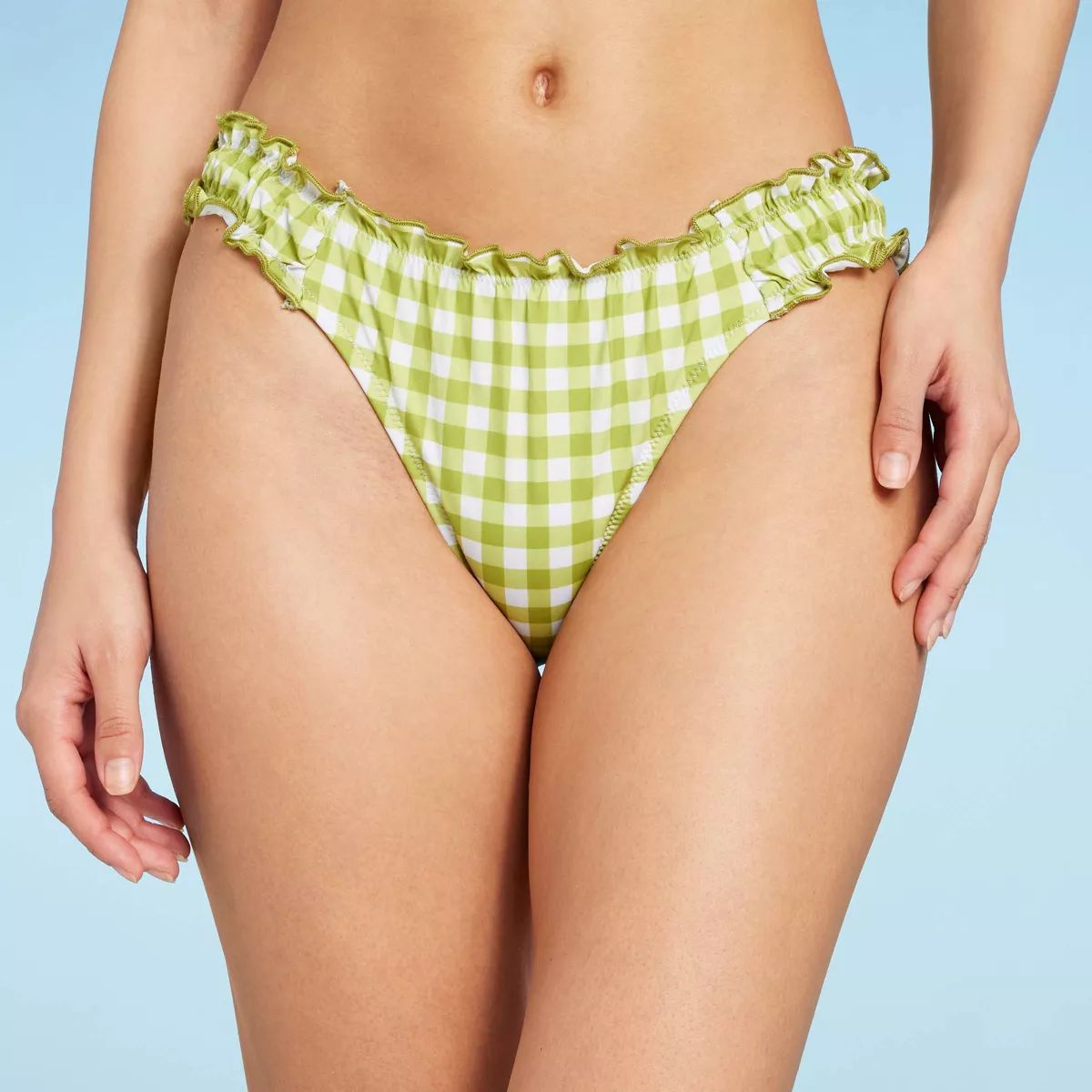 Women's High Leg Cheeky Ruffle Bikini Bottom - Wild Fable™ | Target