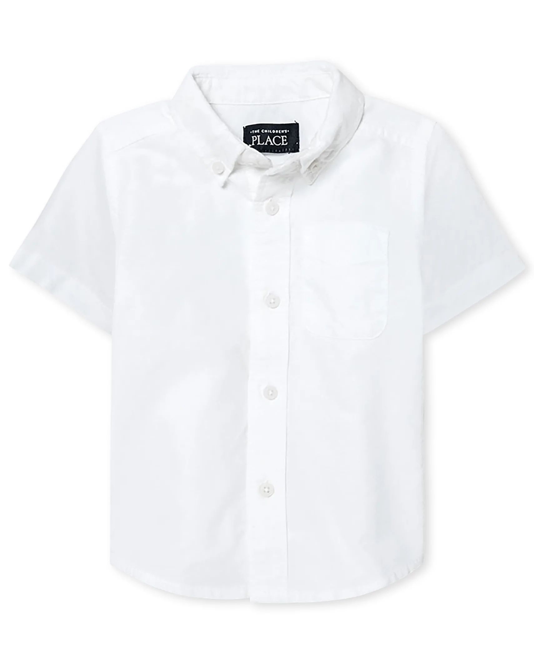 Baby And Toddler Boys Uniform Short Sleeve Oxford Button Down Shirt | The Children's Place  - WHI... | The Children's Place