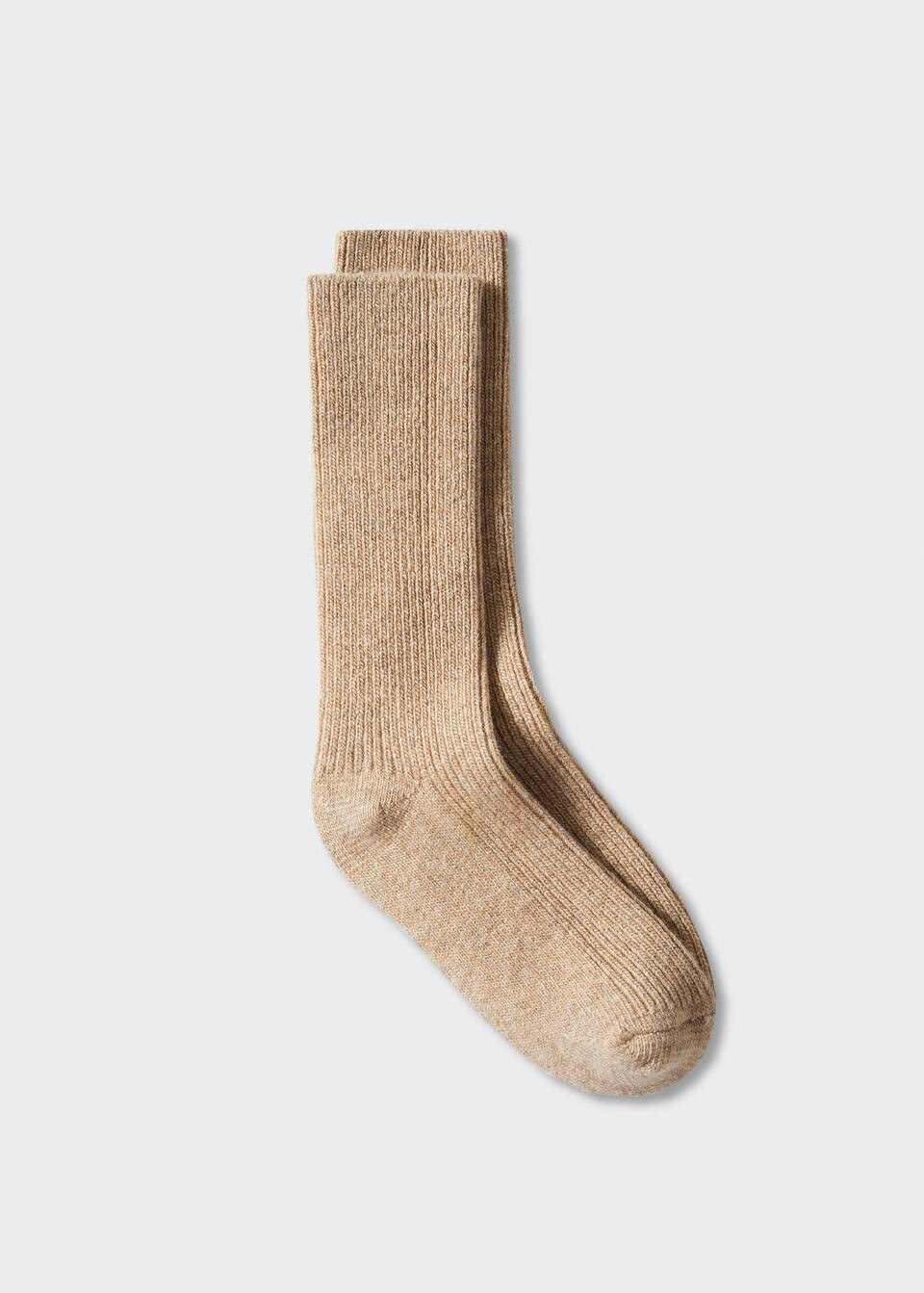 Ribbed woollen socks | MANGO (UK)
