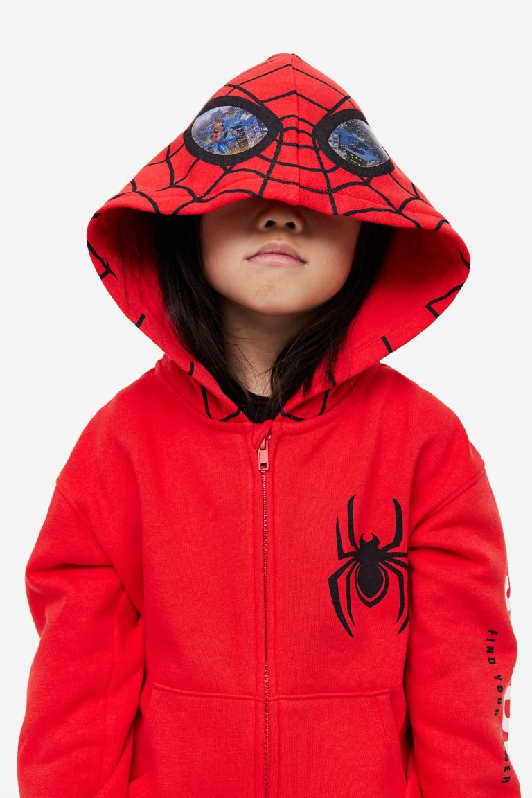 Printed Hooded Jacket - Light beige/Mickey Mouse - Kids | H&M US | H&M (US + CA)