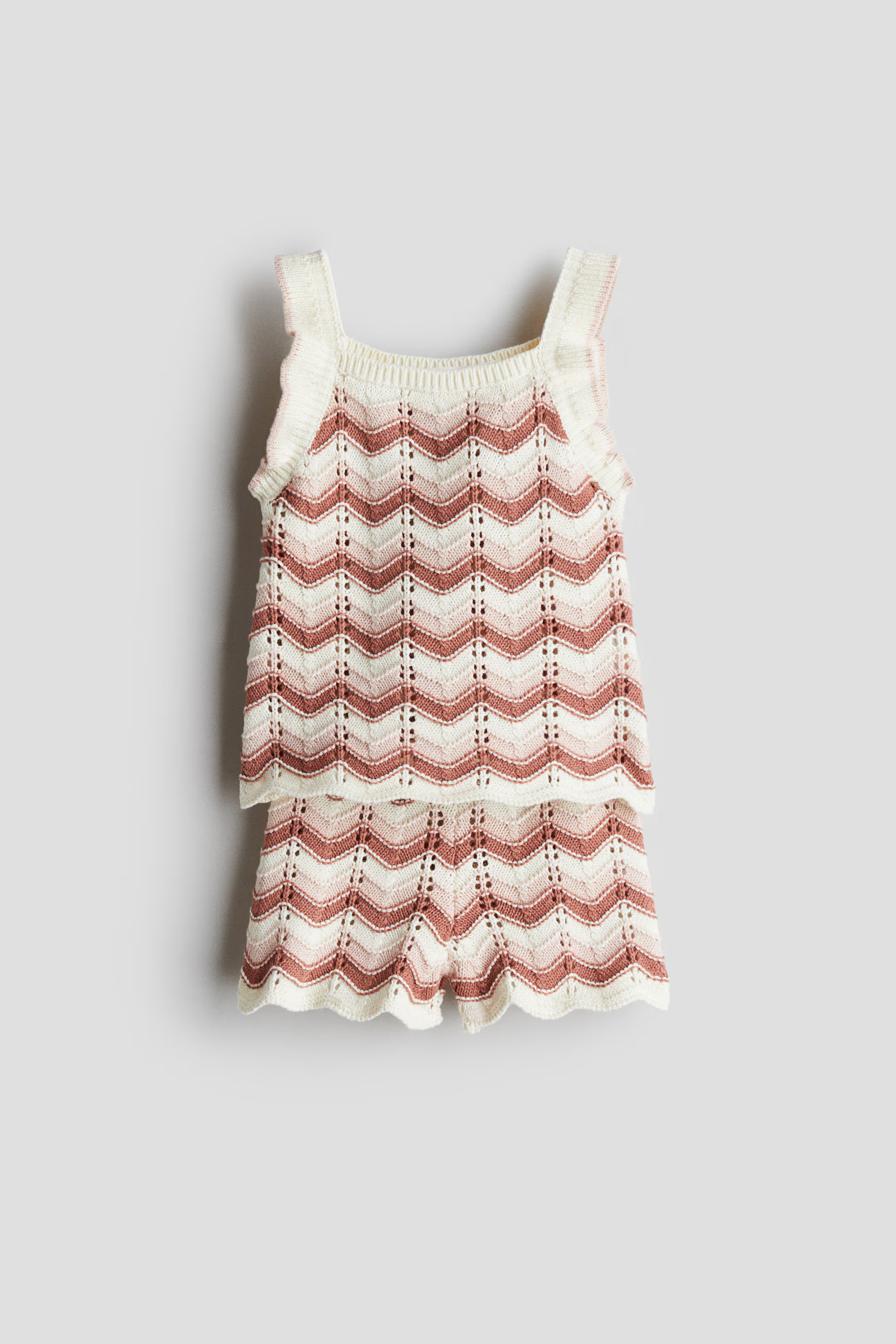 2-piece cotton pointelle-knit set | H&M (UK, MY, IN, SG, PH, TW, HK)