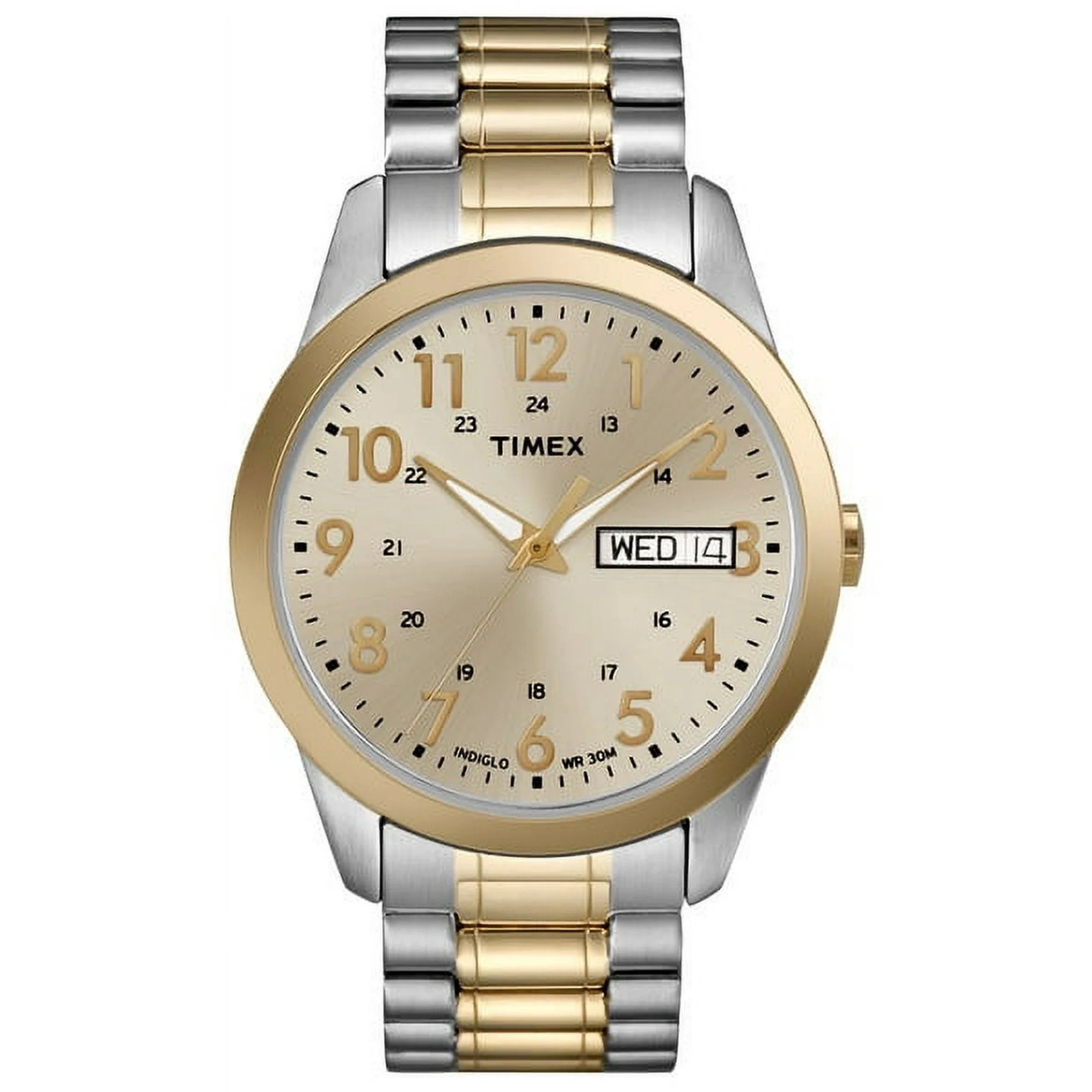 Timex Men's 30mm Dress Wristwatch, Gold & Silver, T2M935WX | Walmart (US)