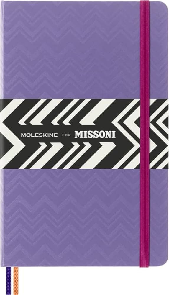 Moleskine Limited Edition 2023 Weekly Notebook Planner Missoni, 12M, Large, Purple Textile, Hard ... | Amazon (US)