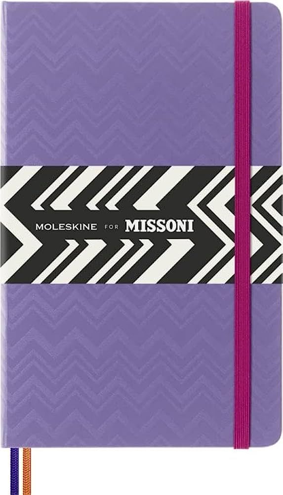 Moleskine Limited Edition 2023 Weekly Notebook Planner Missoni, 12M, Large, Purple Textile, Hard ... | Amazon (US)